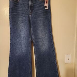sofia vergara jeans margot wide leg Size 14 New Super High Rise Dark Wash